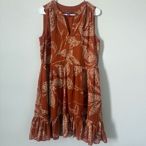 Like New! Vince Camuto Sleeveless Midi Boho Indie Gold Women’s Dress